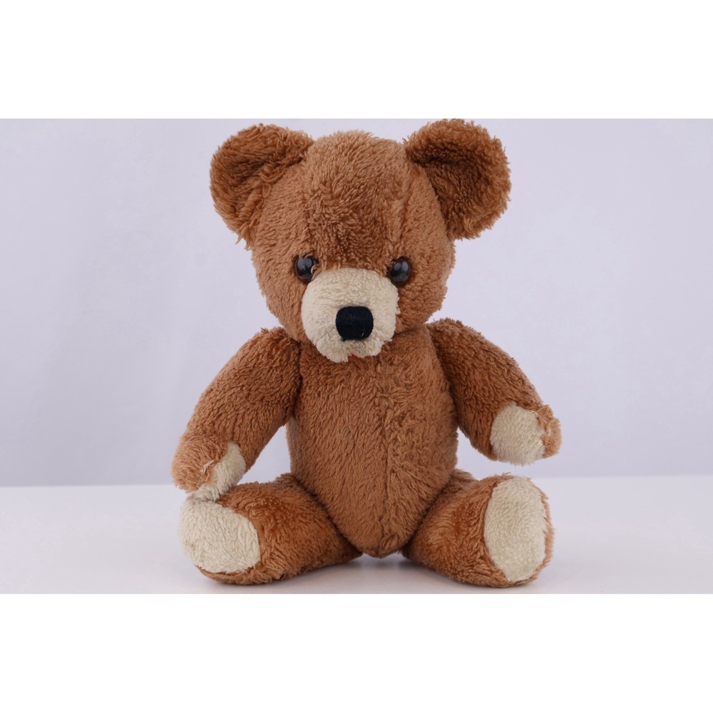 Vintage R. Dakin & Co Teddy Bear Plush Jointed Stuffed Animal 1968 Korea 12"